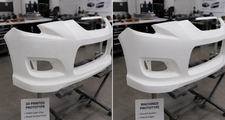 SLA 3D Printing vs. CNC Machining for Automotive Bumper Prototypes